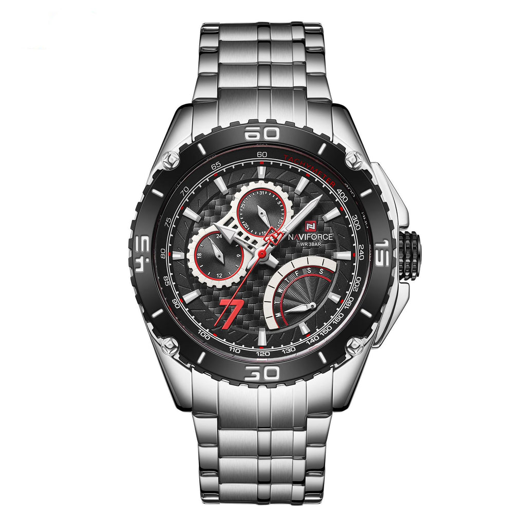 Lingxiang 9183 Quartz Steel Band Watch Six-Hand Calendar Men'S Watch Sports Casual Watch