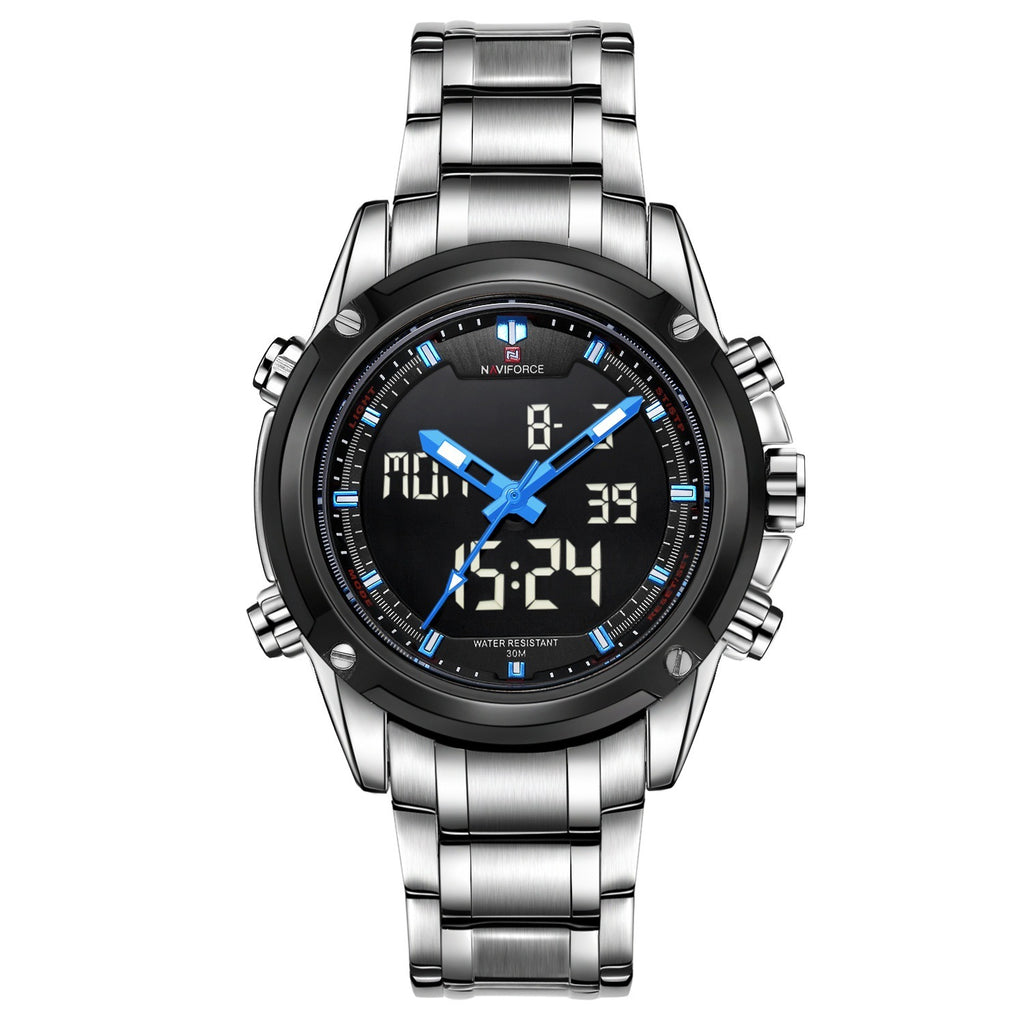 Waterdicht casual herenhorloge met stalen band