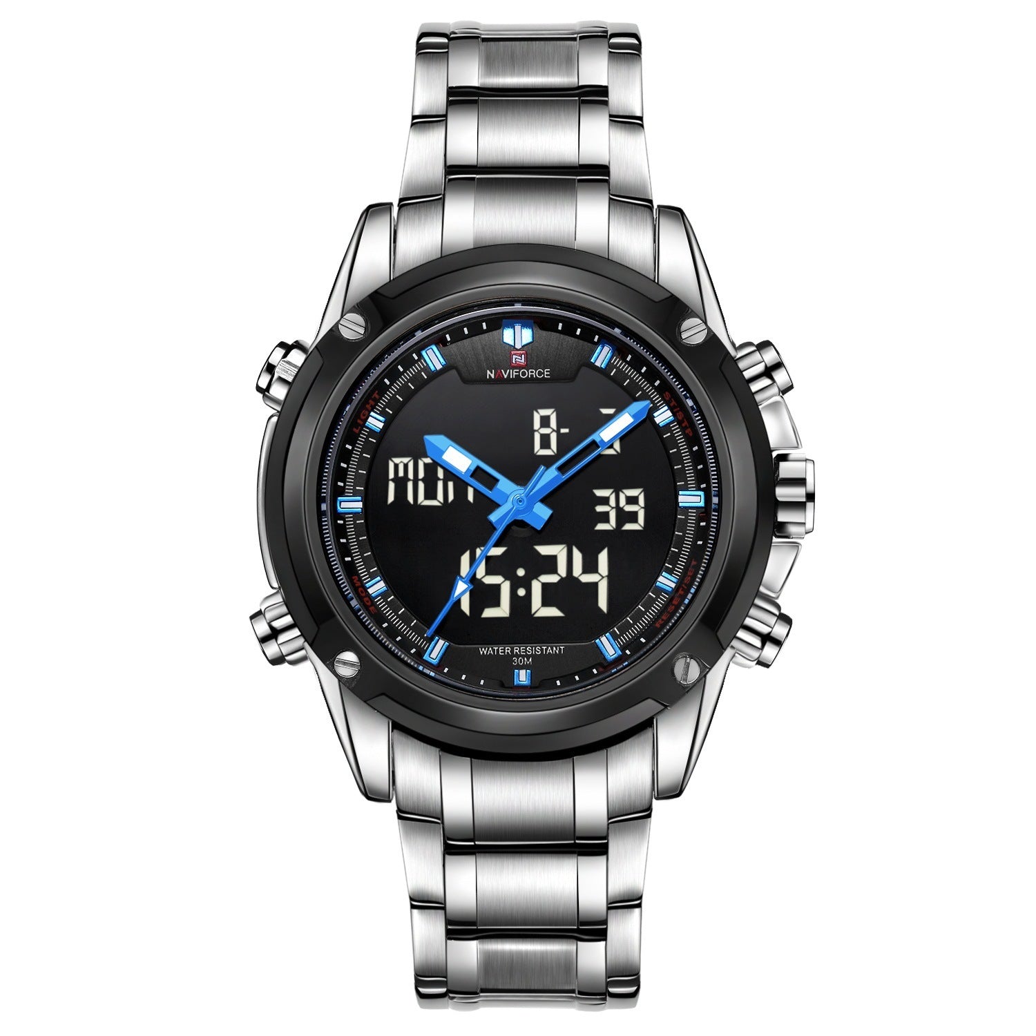 Waterdicht casual herenhorloge met stalen band