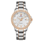 NAVIFORCE 9187 Brand Women Stainless Steel Quartz High Quality Movement Hours Clock Luxury Women Watch