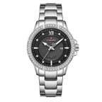 NAVIFORCE 9187 Brand Women Stainless Steel Quartz High Quality Movement Hours Clock Luxury Women Watch