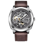 Orologio da uomo automatico alla moda, orologio meccanico traforato, impermeabile