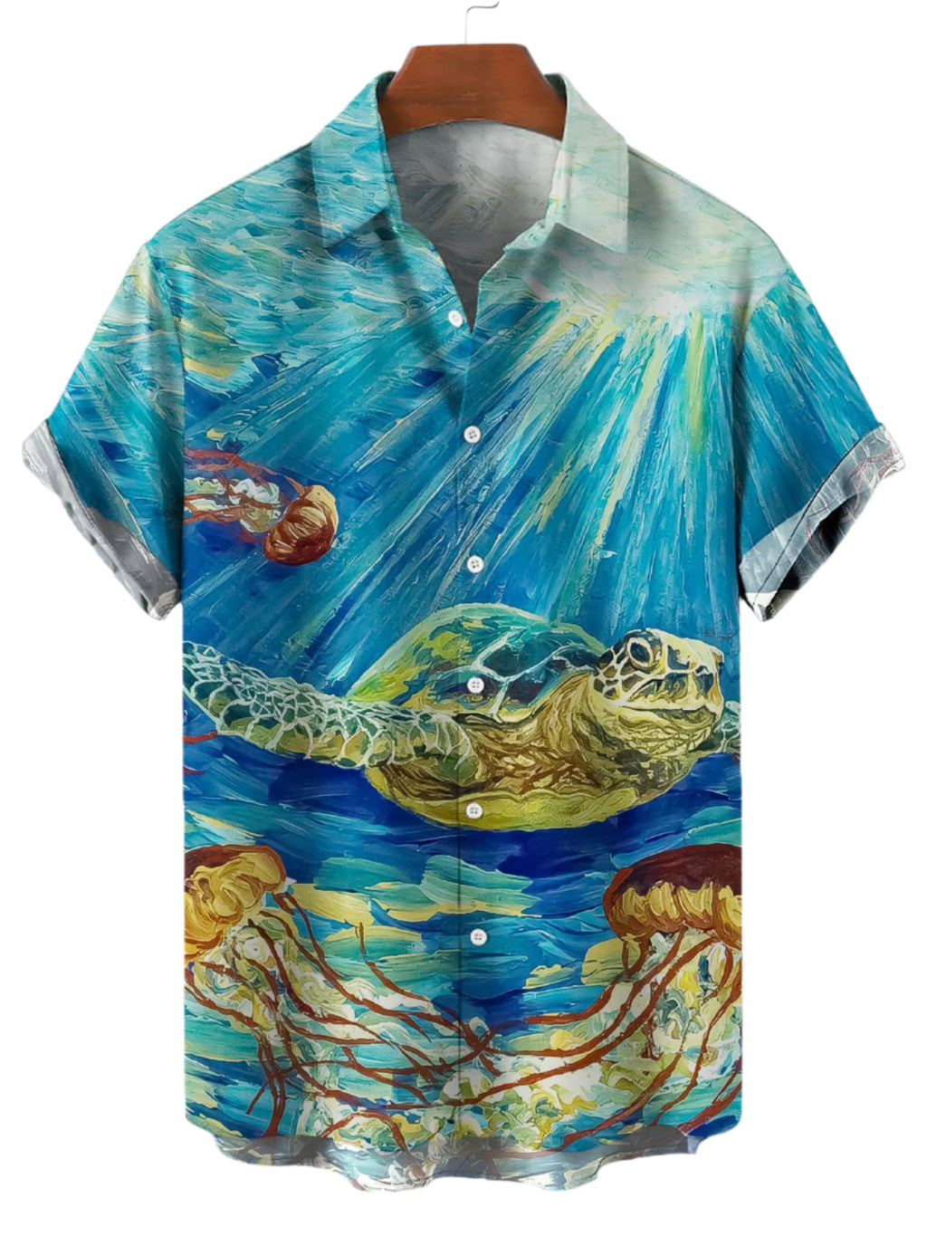 Zomer Turtle Digitaal Bedrukt Shirt Heren Top Shirt