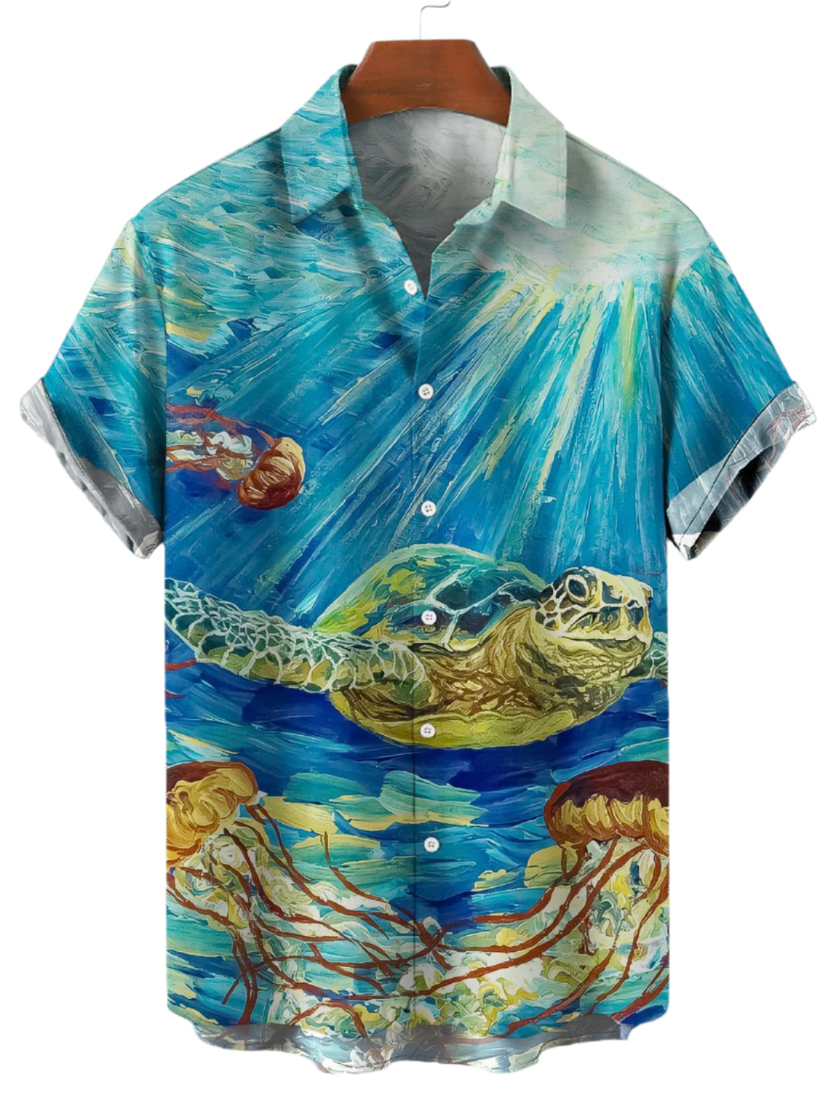 Zomer Turtle Digitaal Bedrukt Shirt Heren Top Shirt