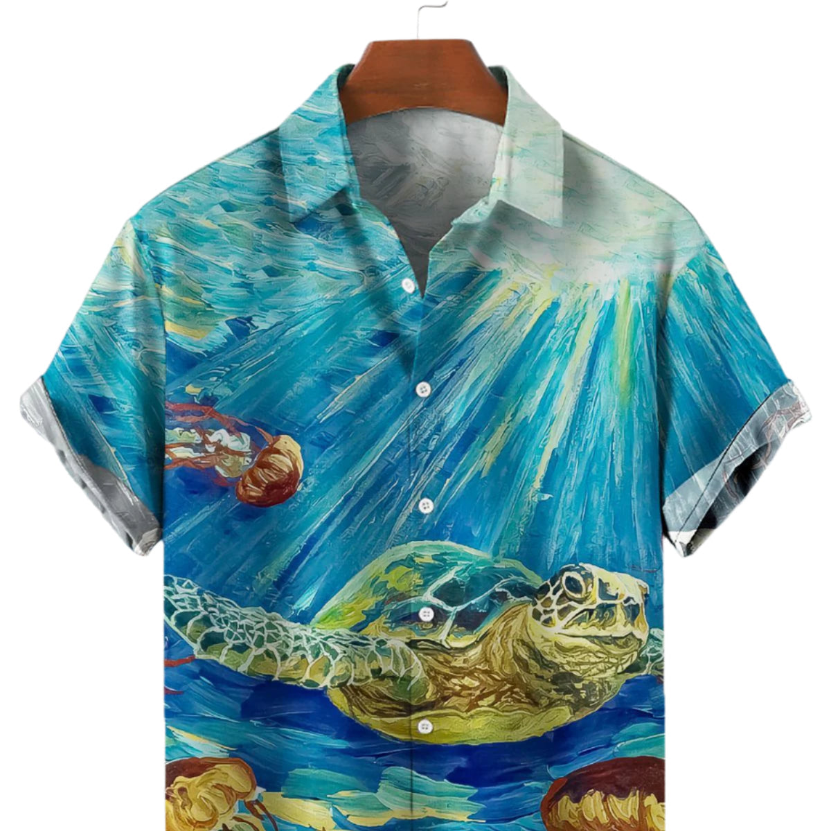 Zomer Turtle Digitaal Bedrukt Shirt Heren Top Shirt