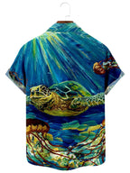 Zomer Turtle Digitaal Bedrukt Shirt Heren Top Shirt