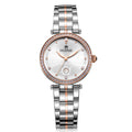 OLENSE Dames Luxe Quartz Horloge Roestvrijstalen Quartz Horloge Waterdicht Strass Gemaakt Dames Quartz Horloge