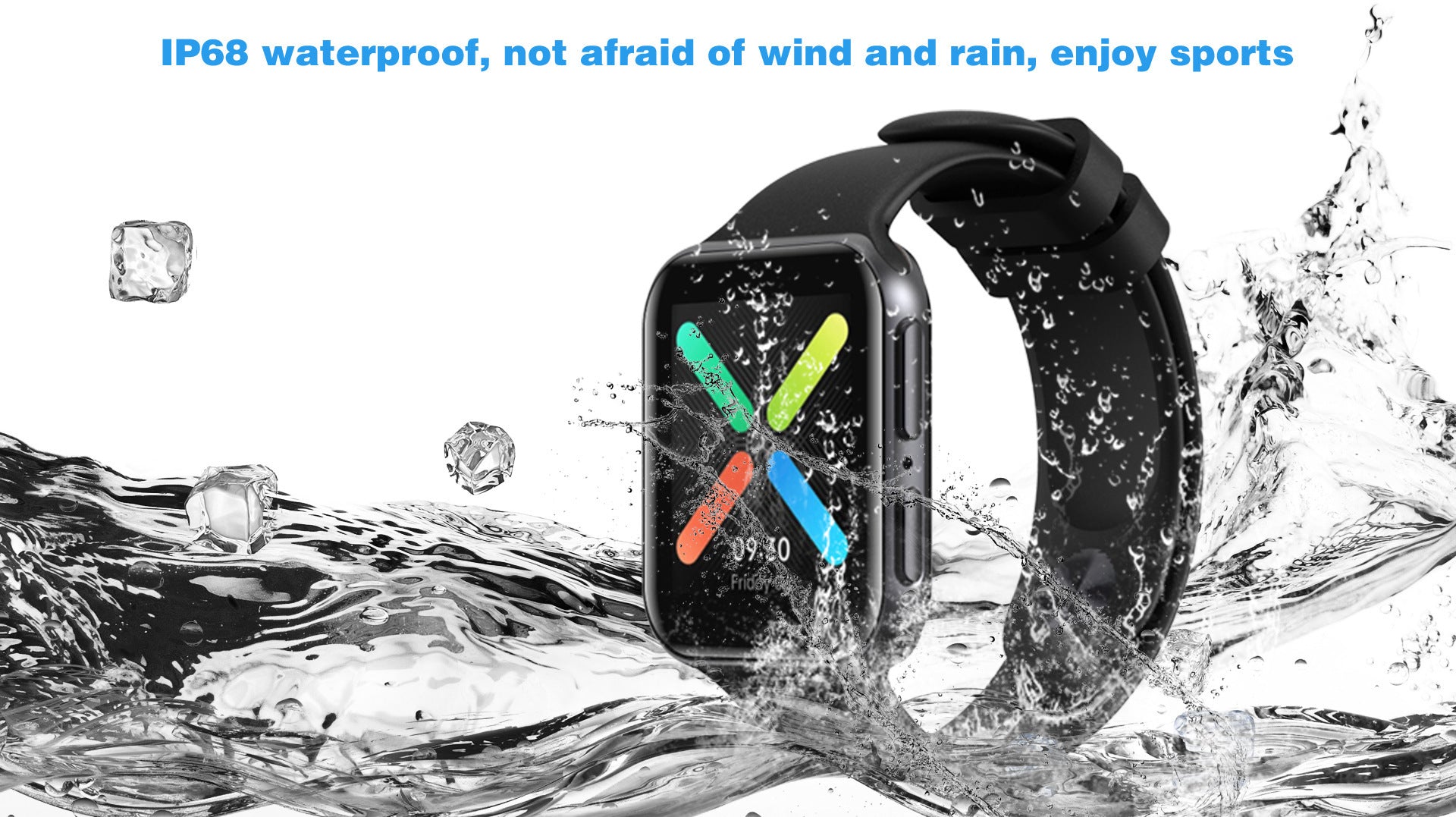Fashionable Smart Watch  Full Touch Screen Fitness Tracker Smart Reminder Health Monitoring IP67 Waterproof Smart Watch