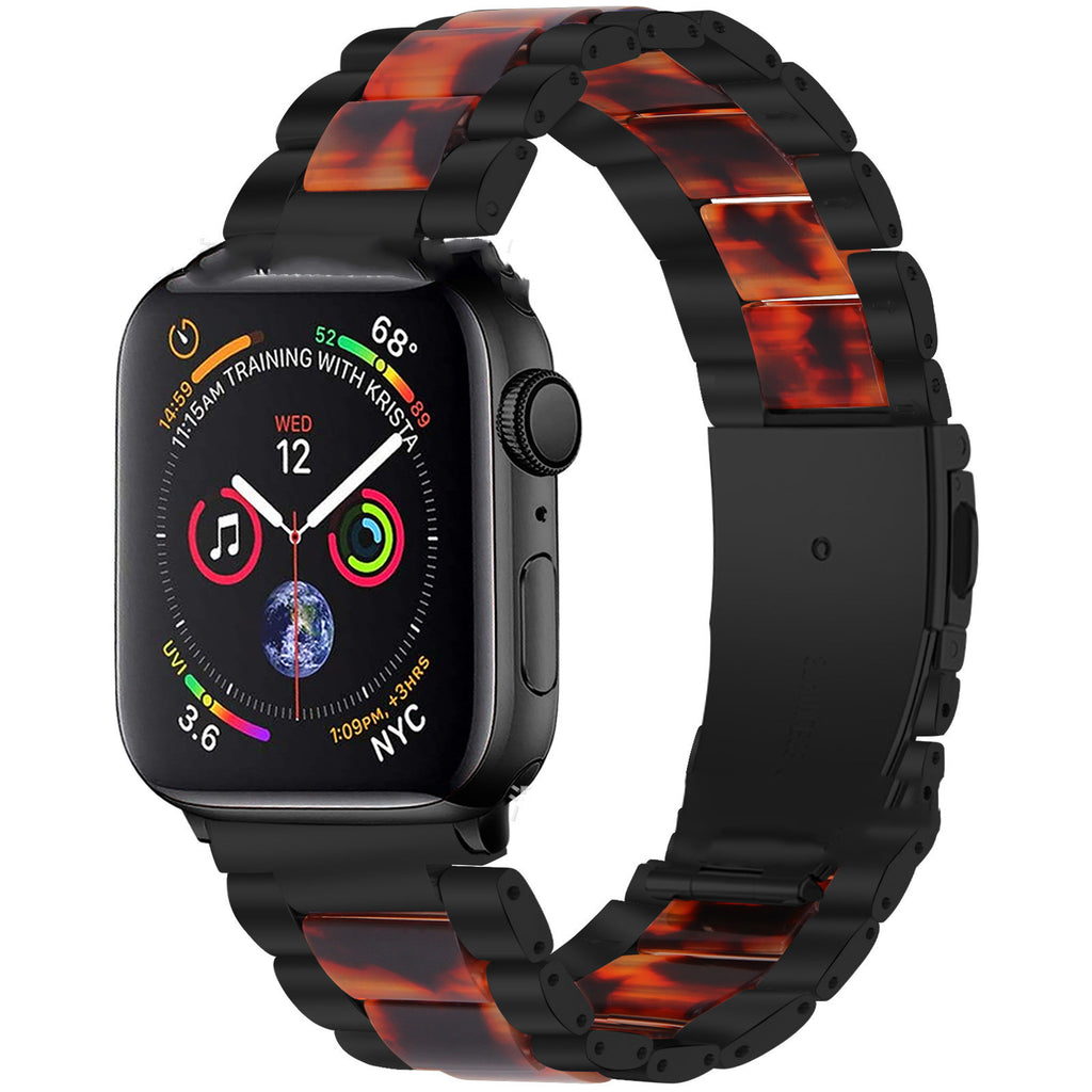 Smart iwatch Multi Function Metal Stainless Steel Resin Three Beads I Watch Steel Band Smart WatchFor Apple