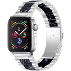 Smart iwatch Multi Function Metal Stainless Steel Resin Three Beads I Watch Steel Band Smart WatchFor Apple