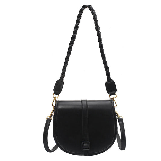 Fashion Texture Western Style Crossbody Net Red Retro Saddle Bag