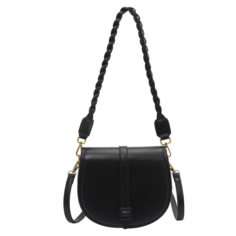 Fashion Texture Western Style Crossbody Net Red Retro Saddle Bag