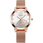 OLEVS Waterproof High Quality Women Wristwatches Stainless Steel Strap Quartz Fashion Watches for Women