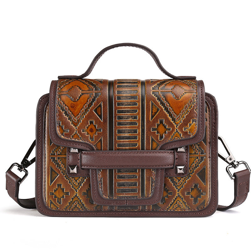 Handtas voor dames, multi-pocket crossbody, schoudertas met grote capaciteit, modieuze handbeschilderde schoudertas voor dames