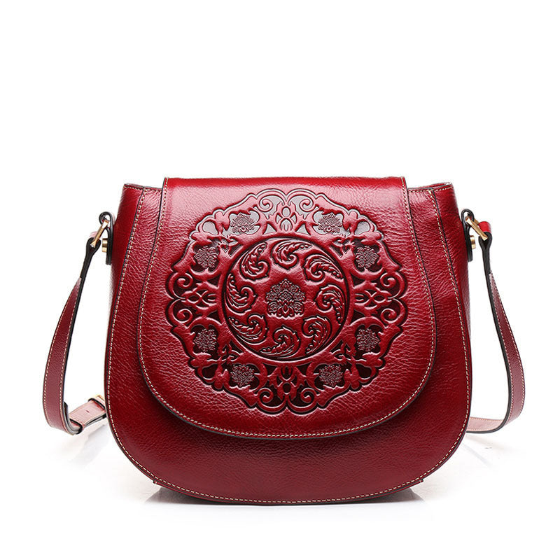 Women's Retro Shoulder Purses Genuine Leather Hand Bags Ladies Crossbody bag Large Capacity Women's Shoulder Bag