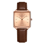 Hannah Martin Women's Watch Japan Movement Bracelet Simple Fashion Ladies Watch Rose Gold Steel Mesh Square Dial Women Watch