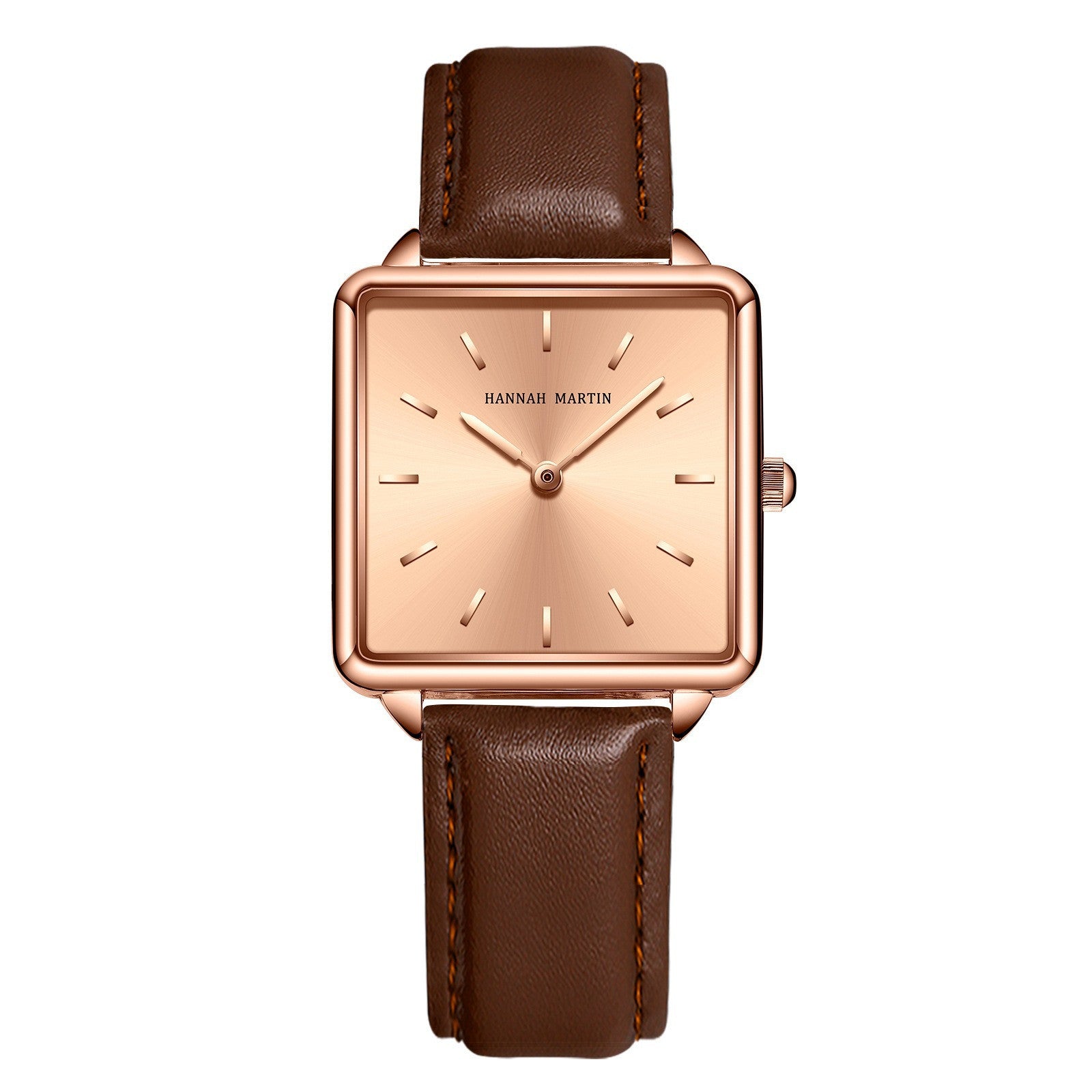 Hannah Martin Women's Watch Japan Movement Bracelet Simple Fashion Ladies Watch Rose Gold Steel Mesh Square Dial Women Watch