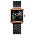 Hannah Martin Women's Watch Japan Movement Bracelet Simple Fashion Ladies Watch Rose Gold Steel Mesh Square Dial Women Watch