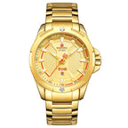 Orologio casual da uomo con cinturino in acciaio, calendario, orologio sportivo al quarzo impermeabile
