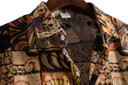 Shirt bedrukken Casual heren overhemd met korte mouwen revers top heren