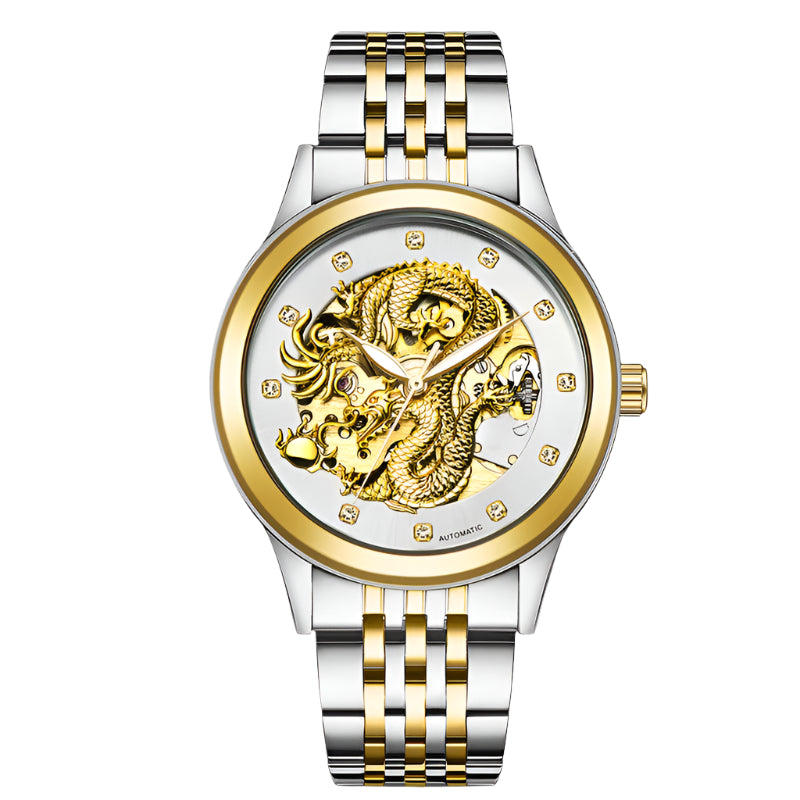 Orologio meccanico Jinlong impermeabile e luminoso da uomo, modello Burst