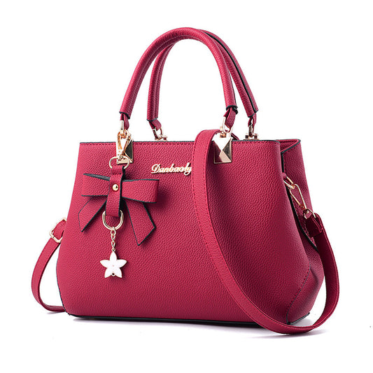 Women's New Style Litchi Pattern One-Shoulder Diagonal Handbag