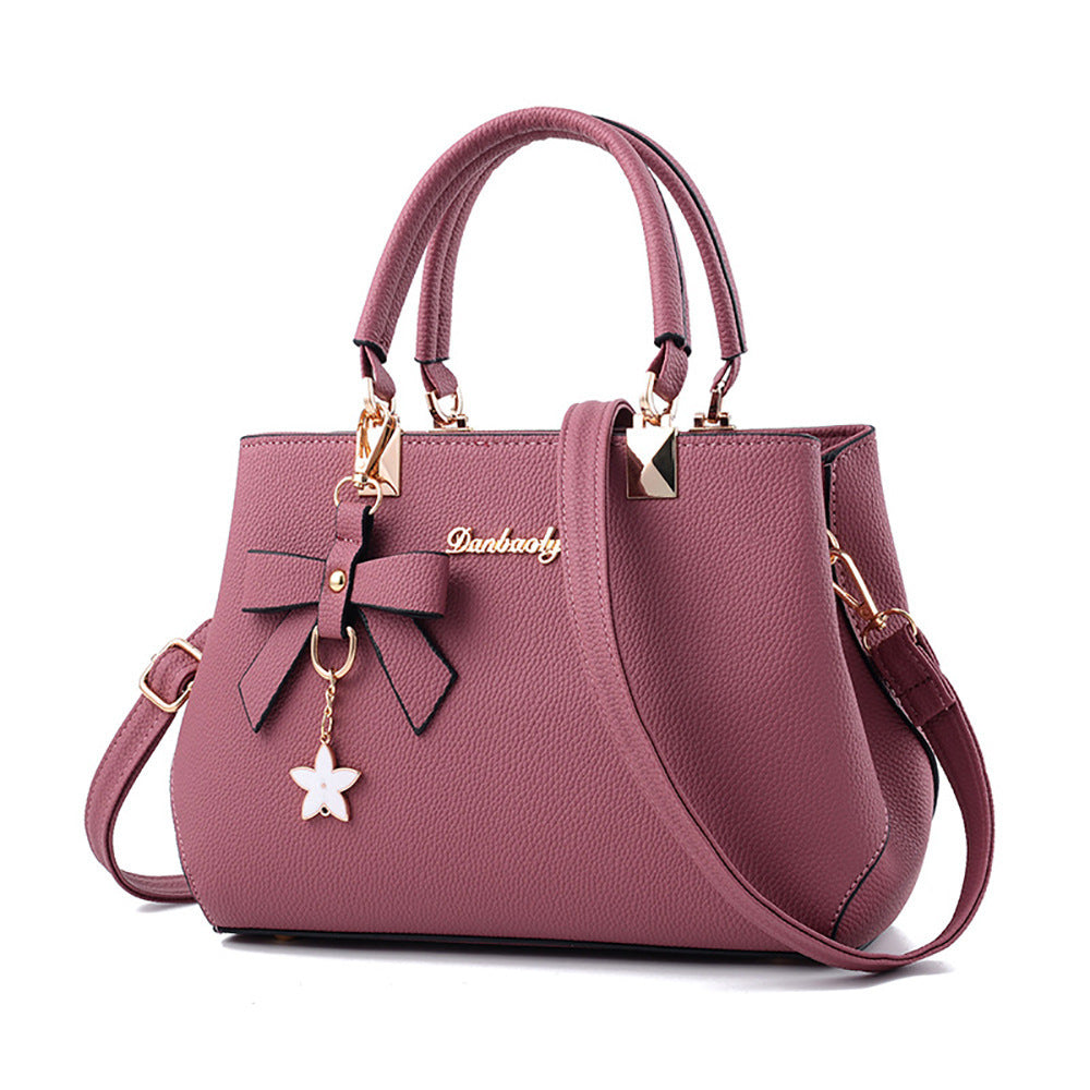 Women's New Style Litchi Pattern One-Shoulder Diagonal Handbag