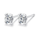 Luxe oorbellen voor dames, gemaakt van S925 sterling zilver, met zilveren kubieke zirkonia en rhodium. Modieuze oorbellen voor dames.