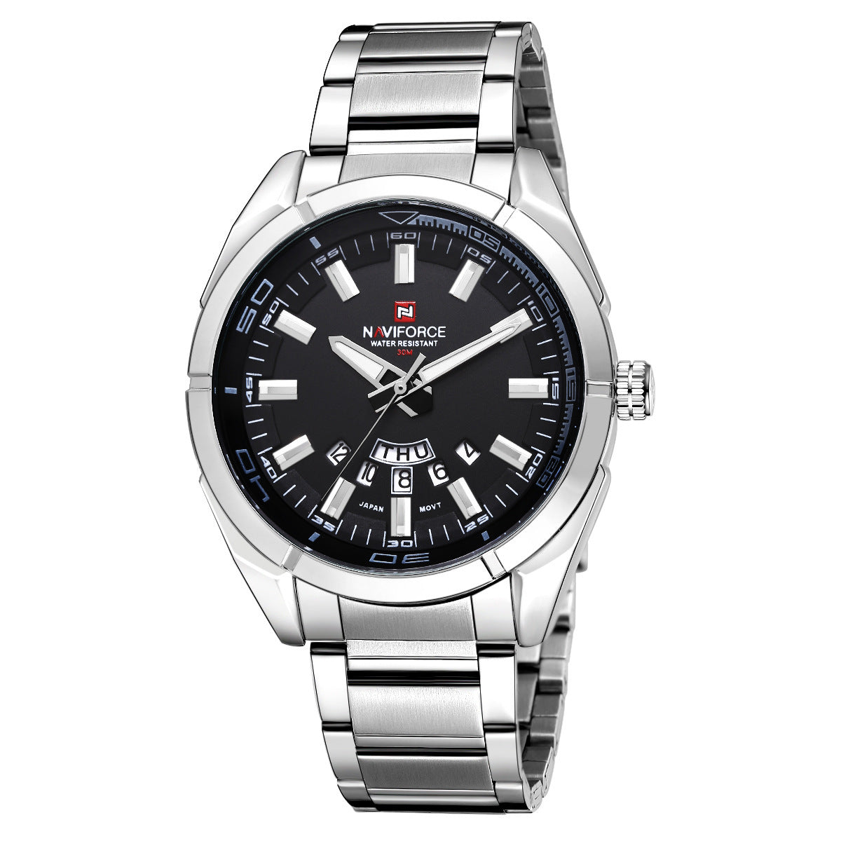 Stalen band herenhorloge zakelijke band kalender week horloge