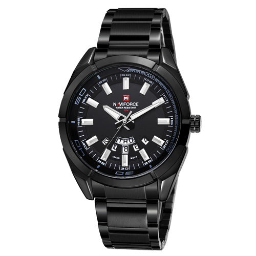 Stalen band herenhorloge zakelijke band kalender week horloge