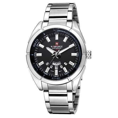 Stalen band herenhorloge zakelijke band kalender week horloge