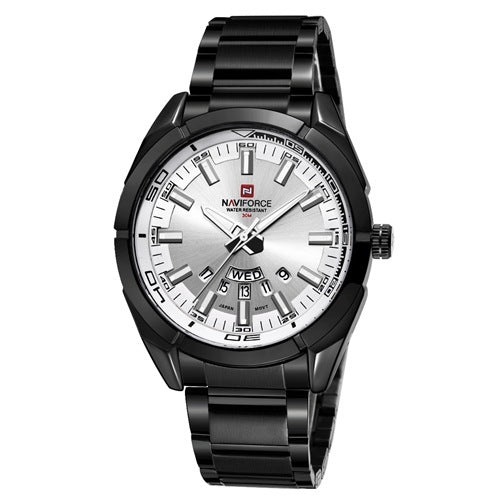 Stalen band herenhorloge zakelijke band kalender week horloge