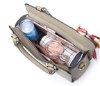 Women Handbag PU Large Capacity Women Shoulder Bag Cross pattern Kelly bag women's portable Shoulder bag