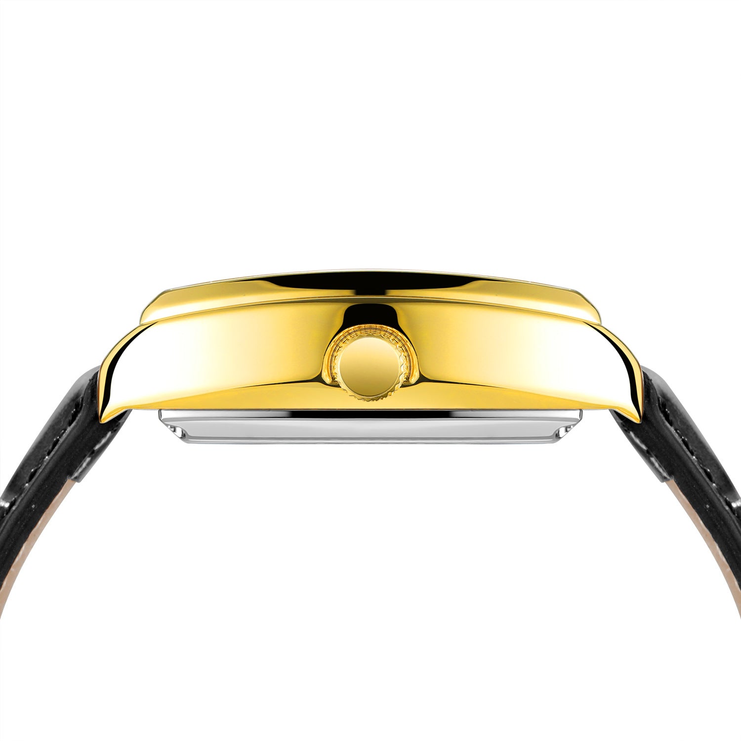 Men's Fashion Forsining Casual Square Hollow Mechanical Watch Automatic Mechanical Original Leather Band Stainless Steel Men Watch