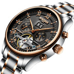 Orologio meccanico da uomo KINYUED Tourbillon Hollow