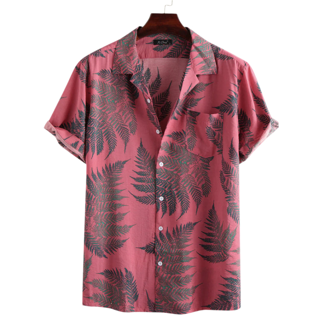 Zomermode Zonnebloemprint Herenoverhemd