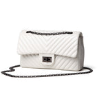 Women's Shoulder Crossbody Chain Bag Original Leather Large Capacity Zipper Lock Pocket Fashion Women's Shoulder Bag