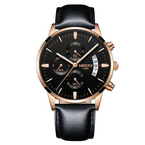 Men Watch Chronograph Sport Mens Waterproof Full Steel Quartz watch