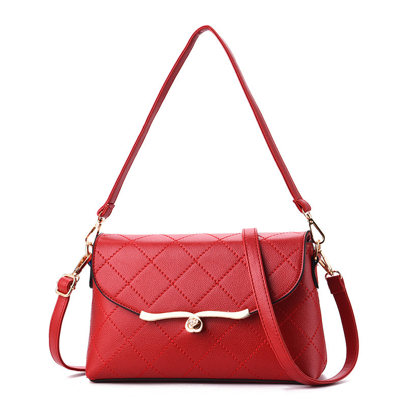 Women's Crossbody Original Soft Leather Shoulder Bag Large Capacity Multi Zipper Pocket Fashionable Women's Shoulder Bag