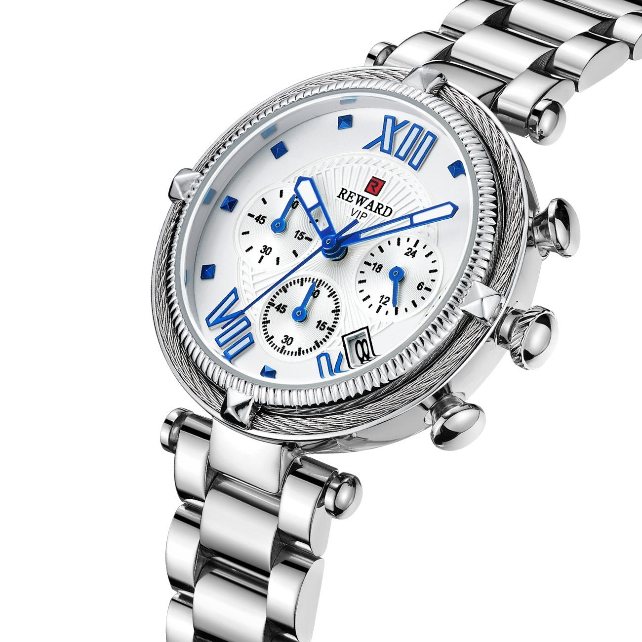 REWARD Dames Luxe Quartz Horloges Hoge Kwaliteit Roestvrijstalen Band Waterdicht Lichtgevend Dames Quartz Polshorloge