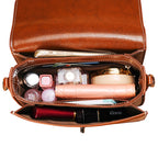 Women's Casual Retro Shoulder Bag Pure Leather Multi Pocket Large Capacity Crossbody Bag Fashion Women's Shoulder Bag