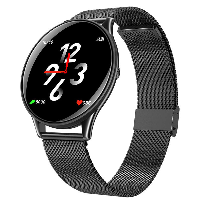 Modieuze mesh-riem smartwatch met gezondheidsmonitoring, Bluetooth-oproep, slimme herinnering, multifunctionele sportmodus, HD-scherm smartwatch