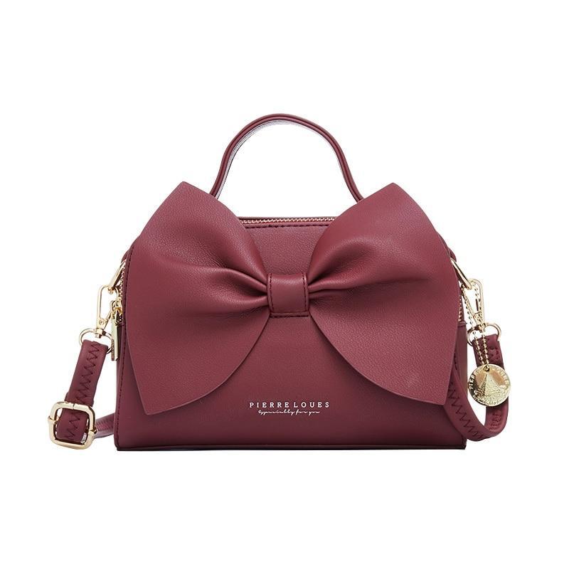 Italian women's style bow shoulder bag