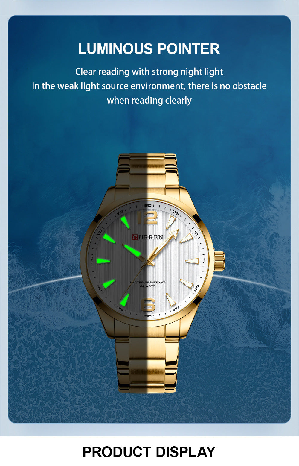 Curren Men's Business Casual Fashion Watch Automatic Quartz Movement Steel Band Waterproof Man Watch - Acquisti Online