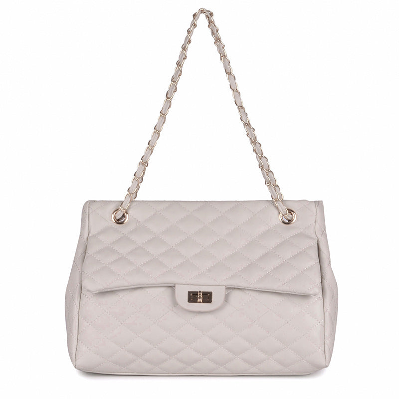 Simple diamond diagonal women's bag