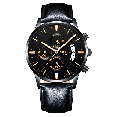 Men Watch Chronograph Sport Mens Waterproof Full Steel Quartz watch