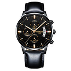Men Watch Chronograph Sport Mens Waterproof Full Steel Quartz watch