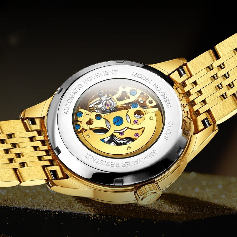 Orologio da uomo completamente automatico meccanico con cassa cava