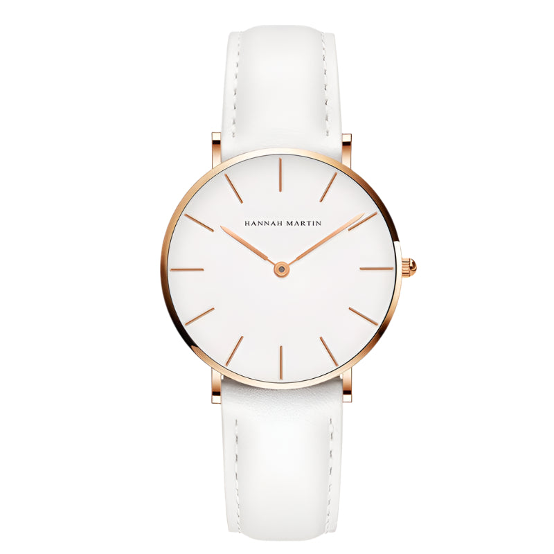 Hannah Martin Brand Japan Quartz Movement Women Fashion Watch Leather Strap Lady Wristwatches Waterproof Wome Watch
