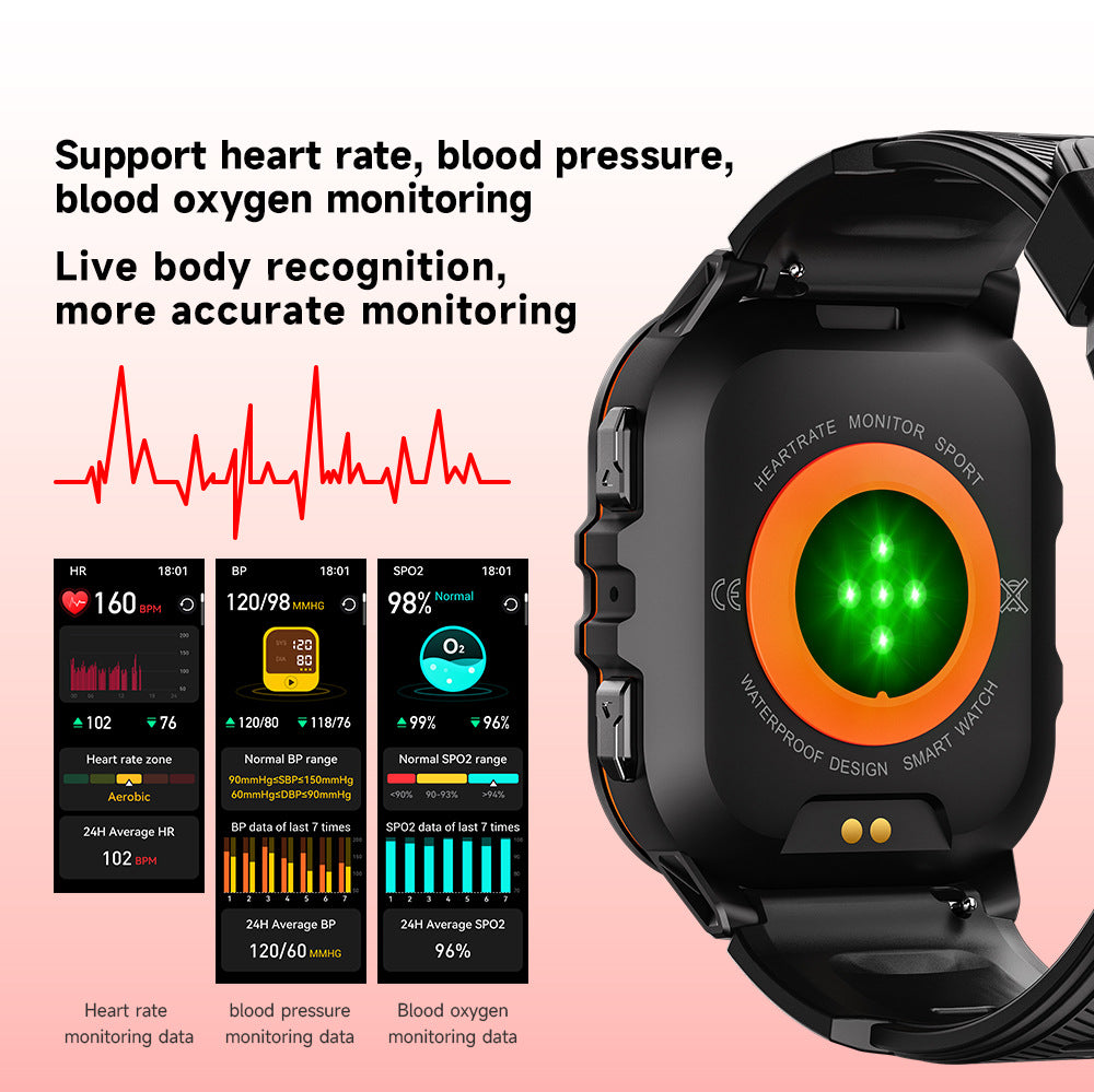 C26 Smartwatch per Uomo da Esterno Impermeabile Sportivo Bluetooth